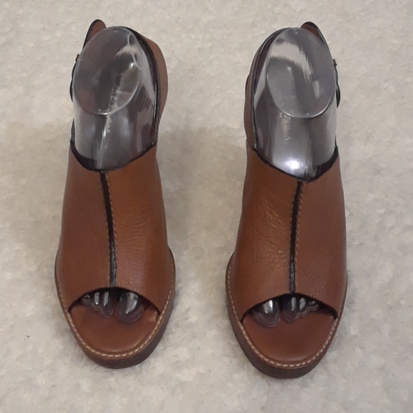 Cole Haan Leather Peep Toe Heels - Picture 2 of 16